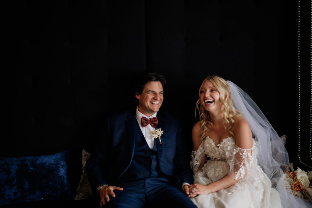 Documentary wedding photography showcasing authentic emotion during a first look.