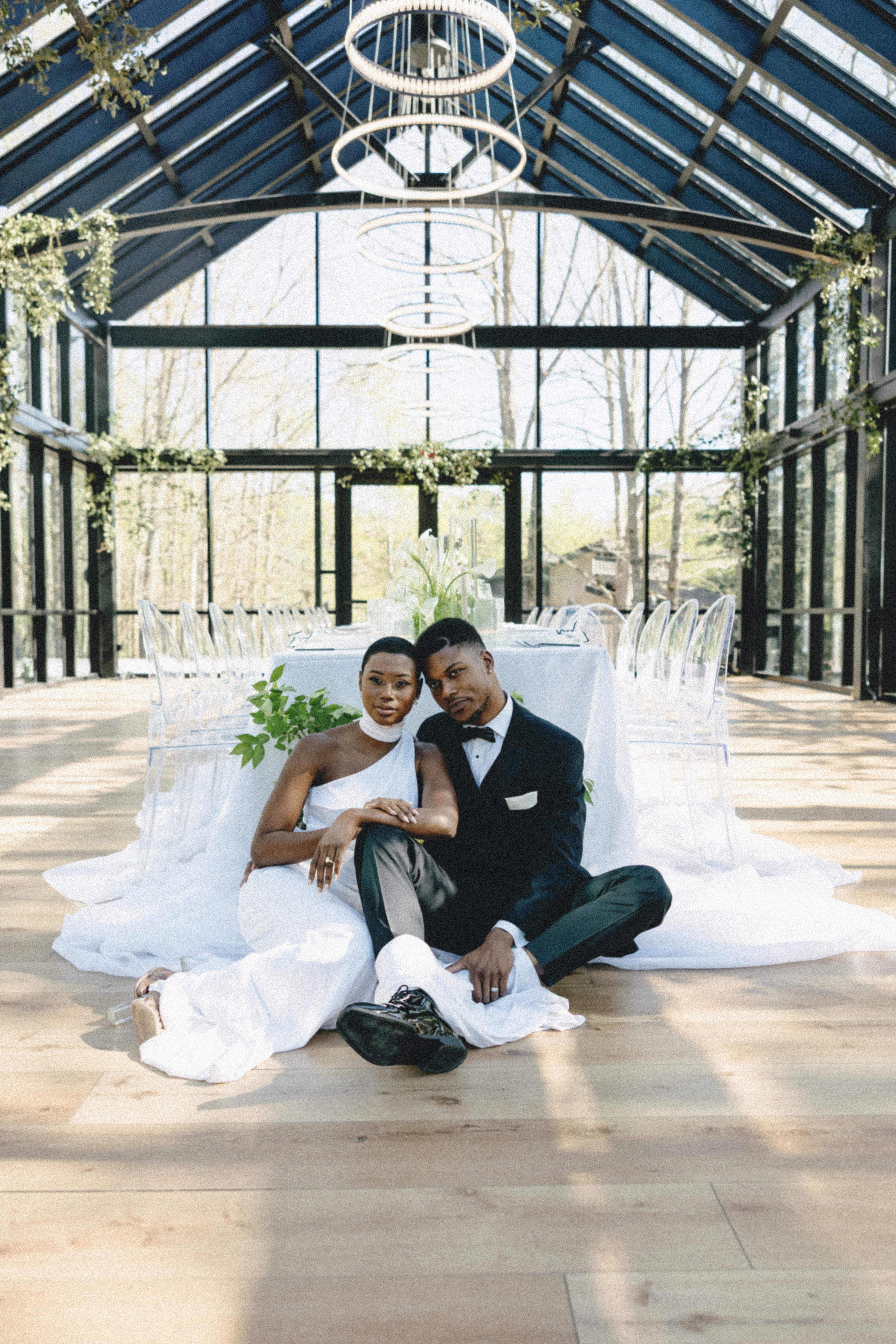 glass house luxury wedding